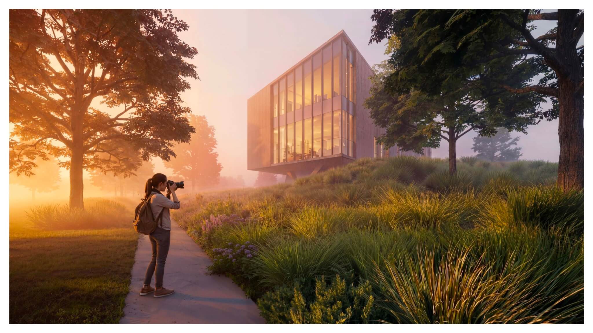 Architectural concept inspired by cantilever barns